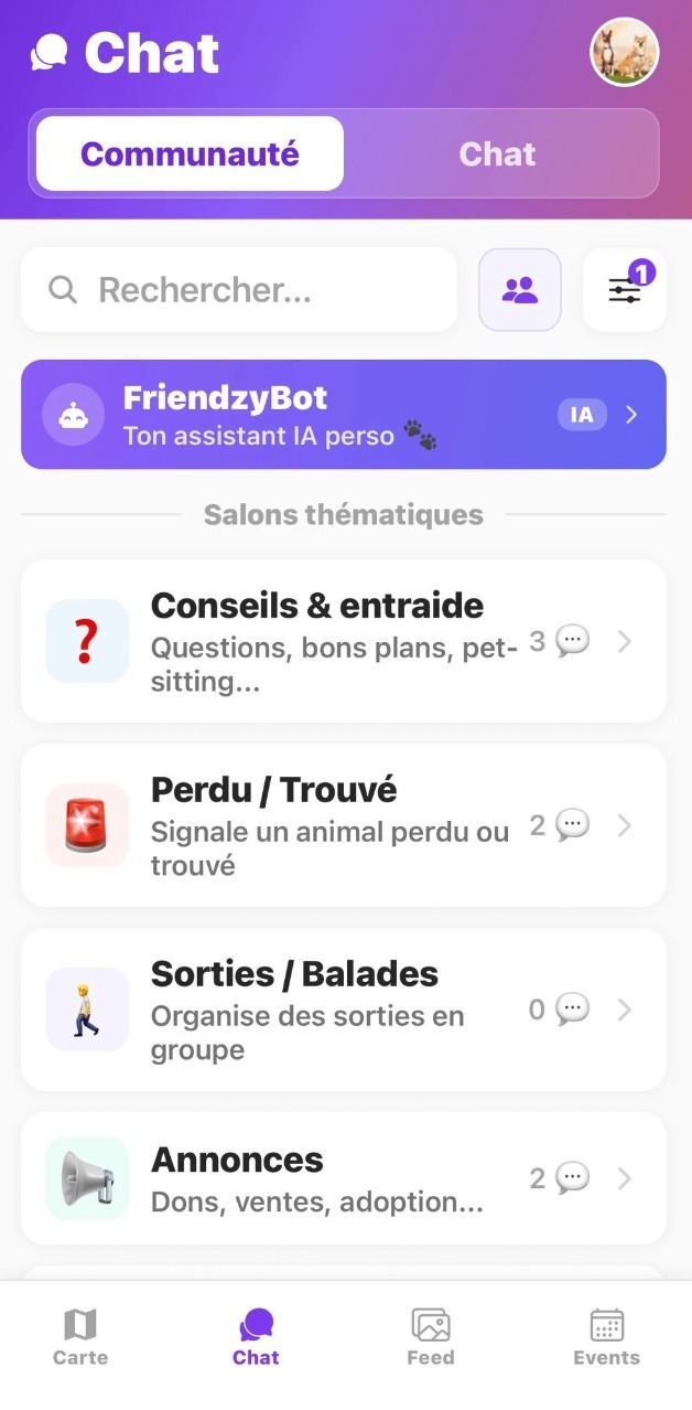 Communauté & chat
