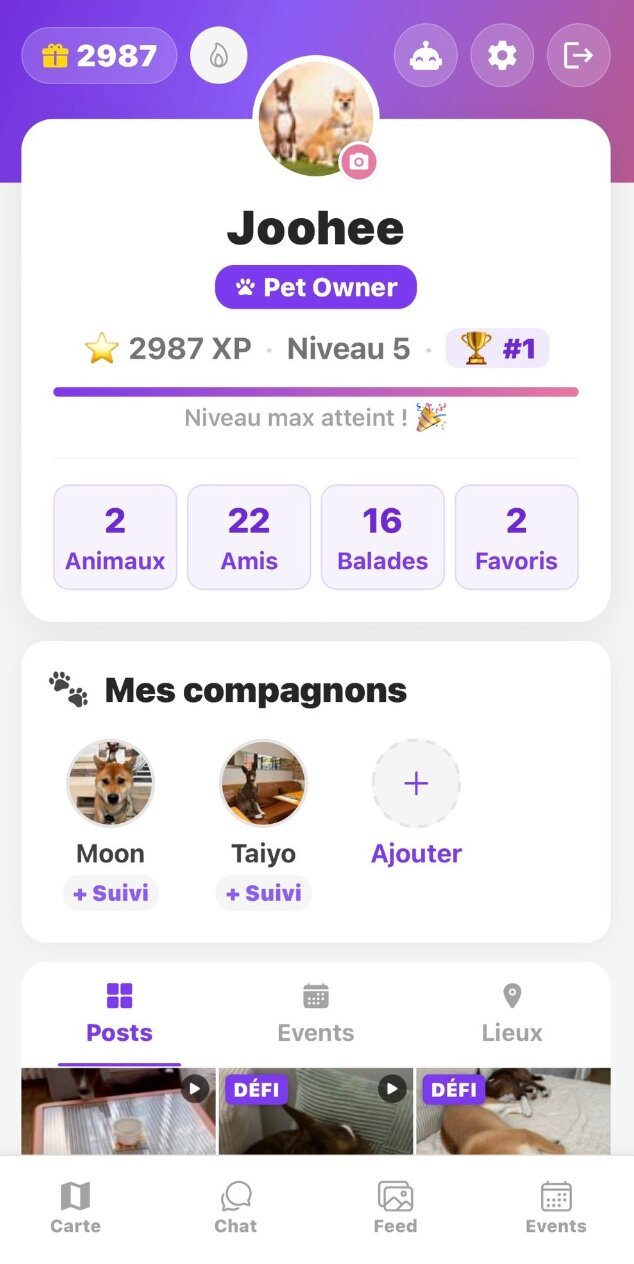 Profil pet parent et amis
